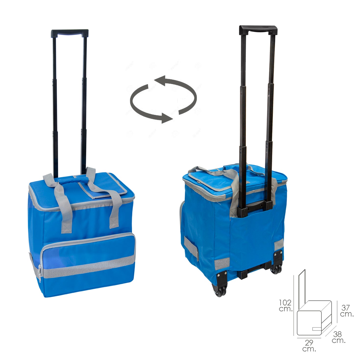 Bolsa Térmica Cooler 38 Litros Carrinho Azul