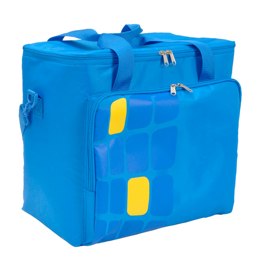 Saco de portador de alimento/refrigerador térmicos da trouxa forro interior de PEVA de 15 litros, com espuma isolante, cor azul