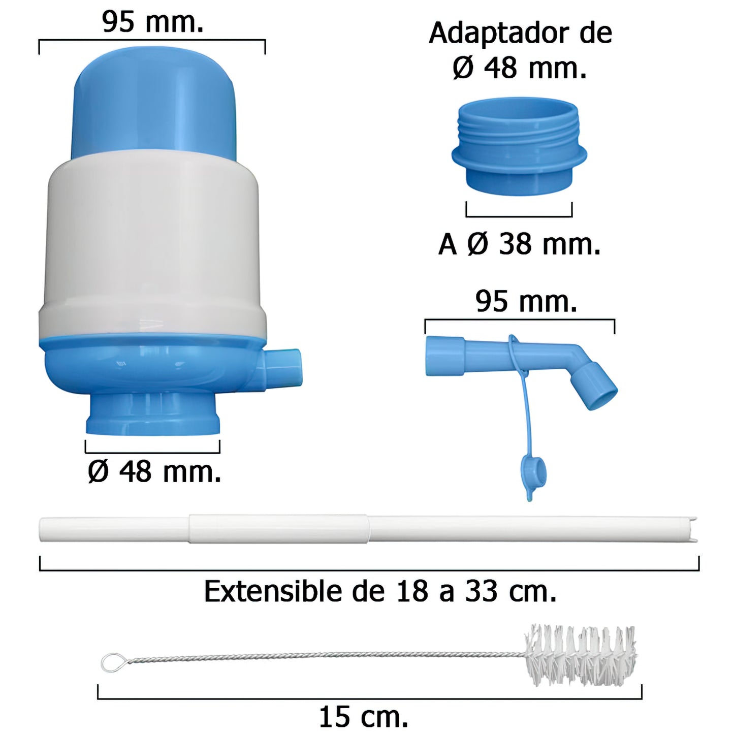 Dispensador de água para jarros e garrafas