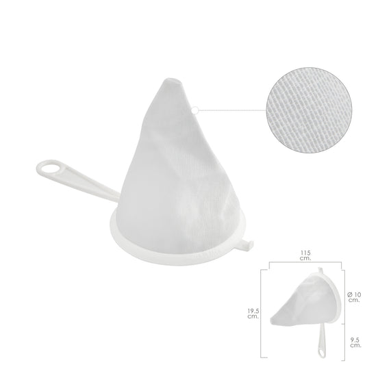 Coador de Tecido Flanela Armação Plástica Ø 10 cm.