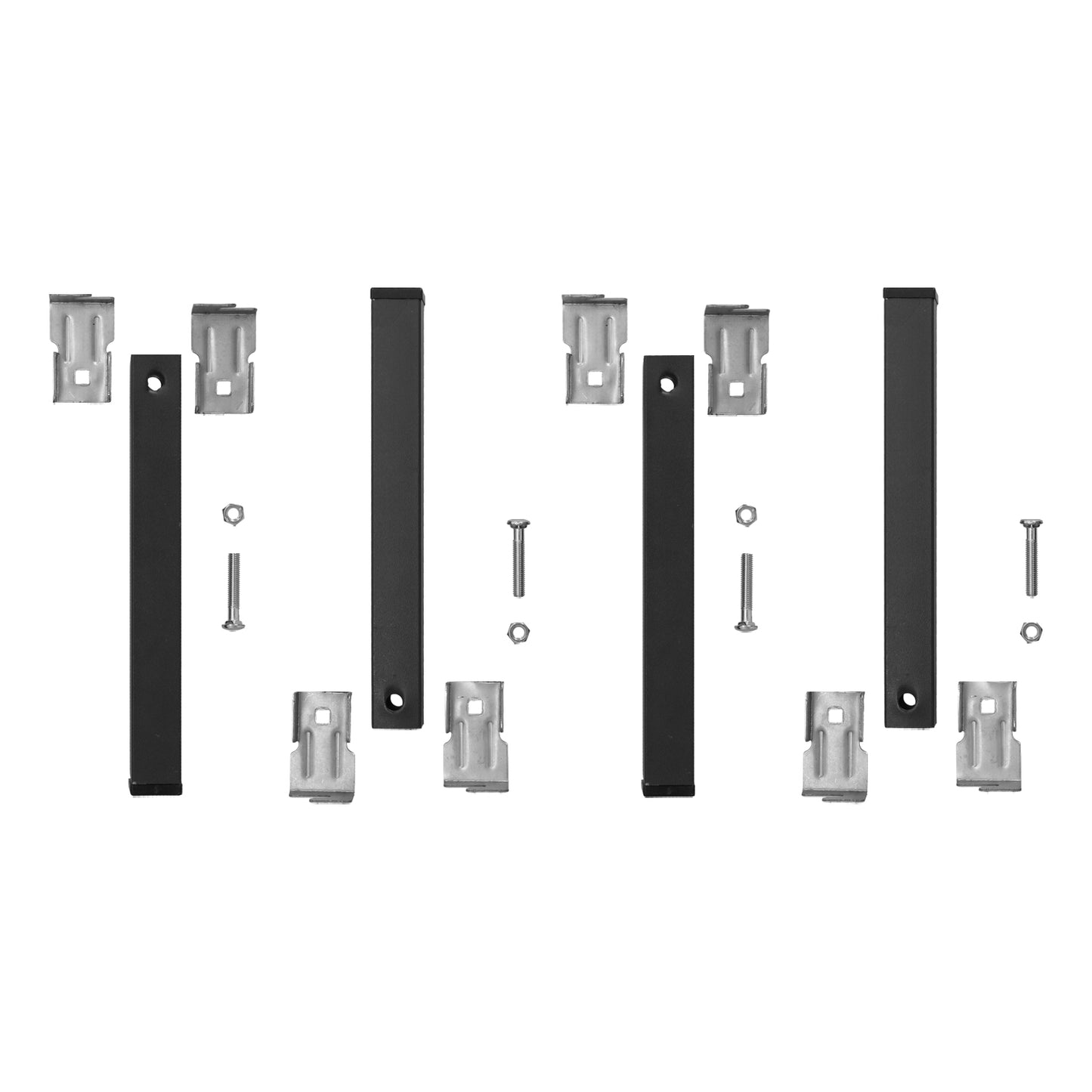Conjunto de Pernas para Base de Cama Quadrada (4 Unidades) Tubo 30x30 mm. Para estrado de cama 30x30 mm. Altura 25 cm.