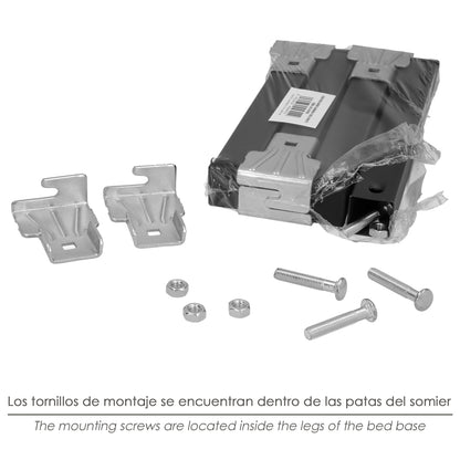 Conjunto de Pernas para Base de Cama Quadrada (4 Unidades) Tubo 30x30 mm. Para estrado de cama 40x30 mm. Altura 25 cm.