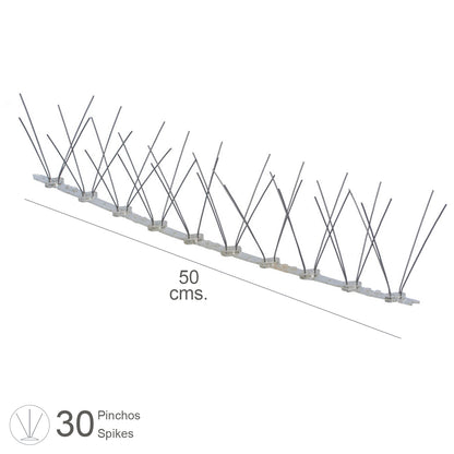 Espeto anti pombo 0,5 metros espeto duplo de polietileno 30 espetos