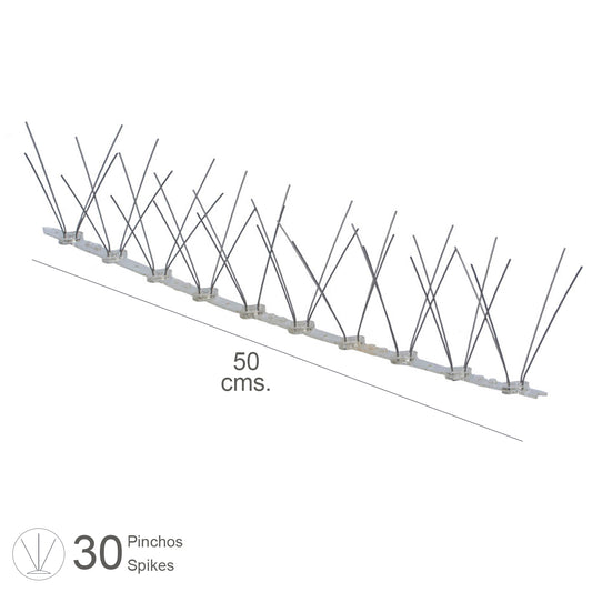 Espeto anti pombo 0,5 metros espeto duplo de polietileno 30 espetos