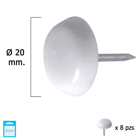 Slider Branco Grande Ø20 (Blister 8 Unidades)