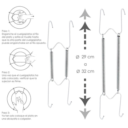 Cuelgaplatos Muelle Para platos de Ø 29 a 32 cm.