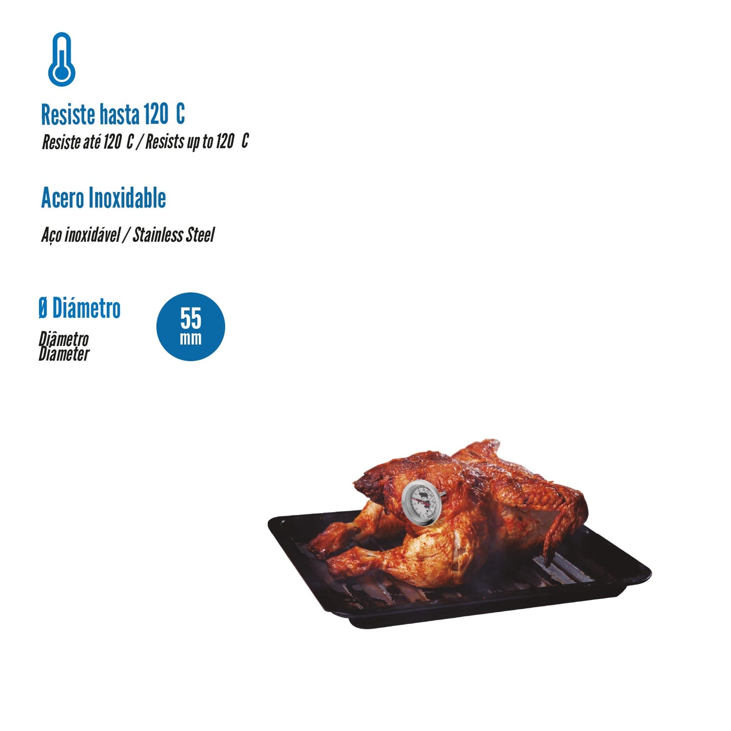 Termometro Oryx Cocina Para Carne Con Sonda.
