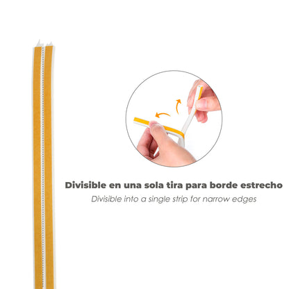 Burlete Elástico "E" 6 m. x 9 mm. Blanco