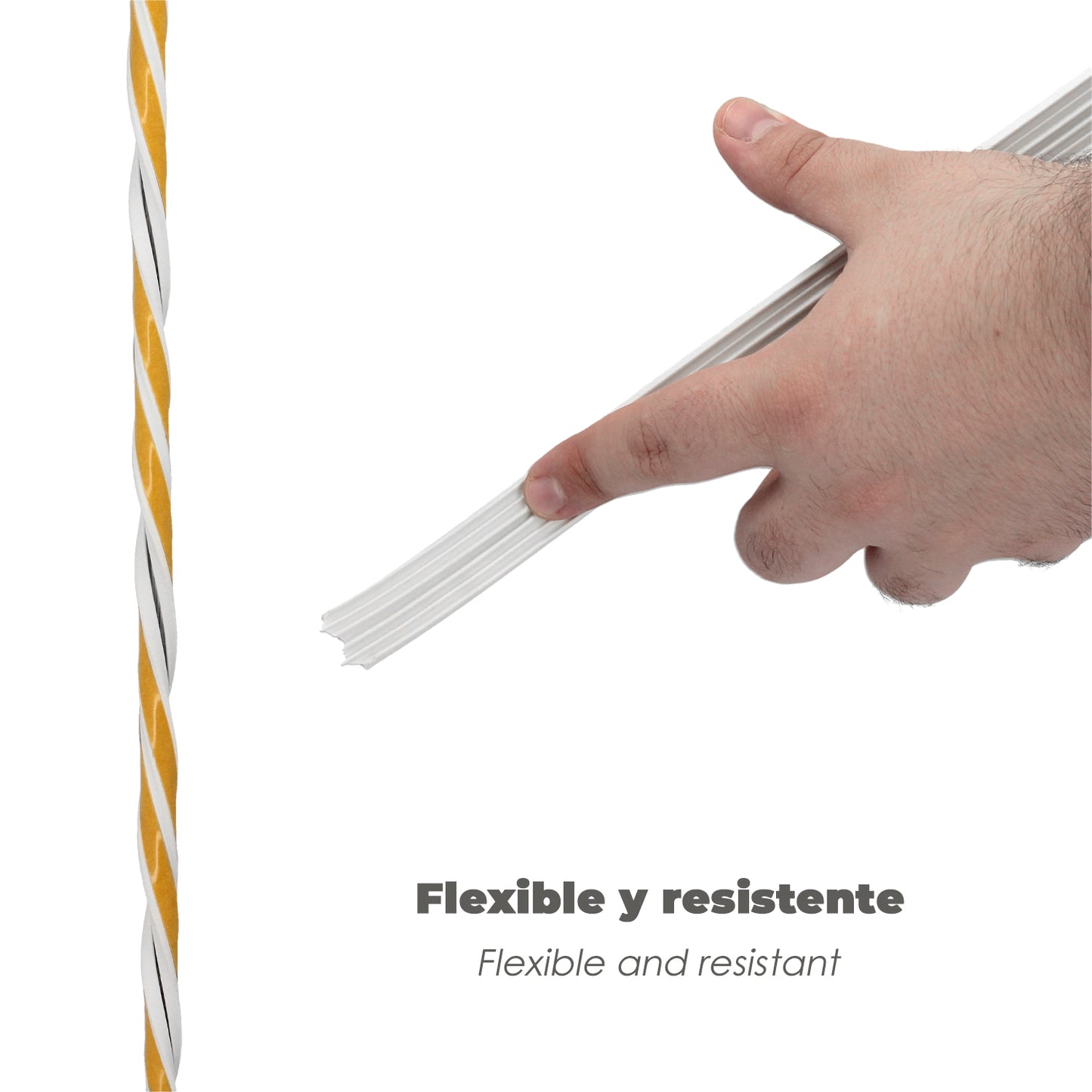 Burlete Elástico "E" 6 m. x 9 mm. Blanco