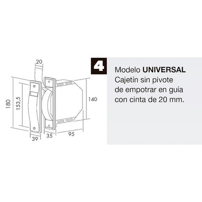 Fita Blind Catcher Universal Branca 20 mm.