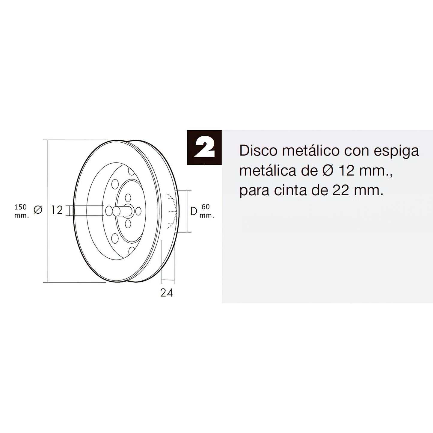 Disco Cego Metal Spike Metal 150x60 Fita 22 mm.