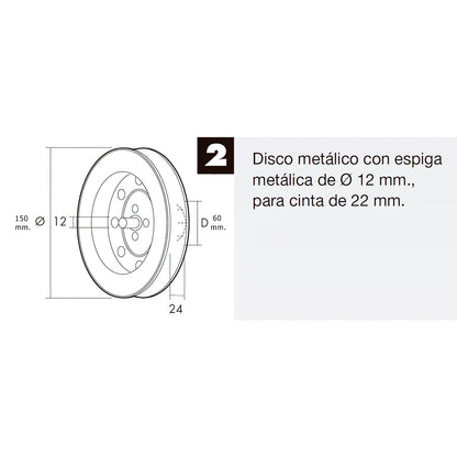 Disco Cego Metal Spike Metal 150x60 Fita 22 mm.