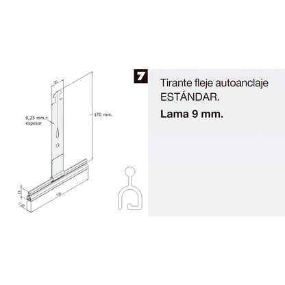 Tirante Persiana Autoanclaje Standar 117