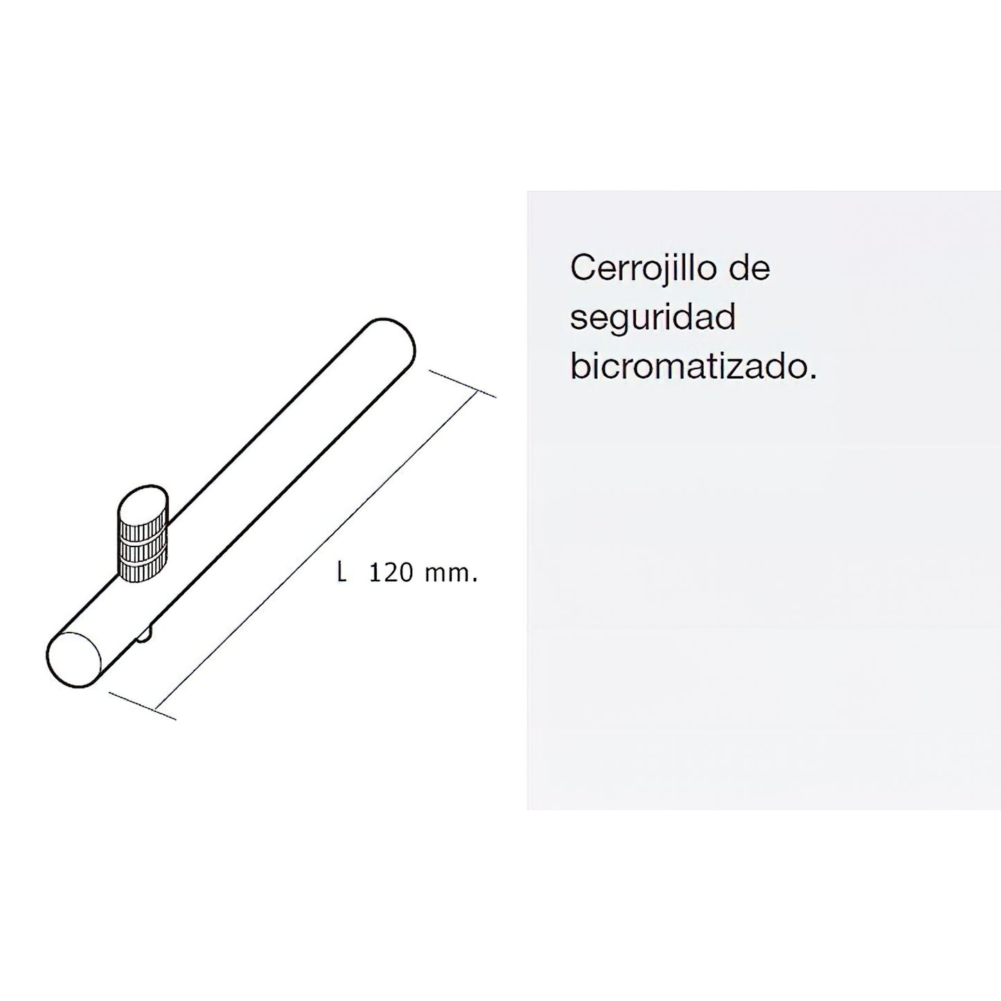 Parafuso do Obturador de Segurança 120x5,5 mm.