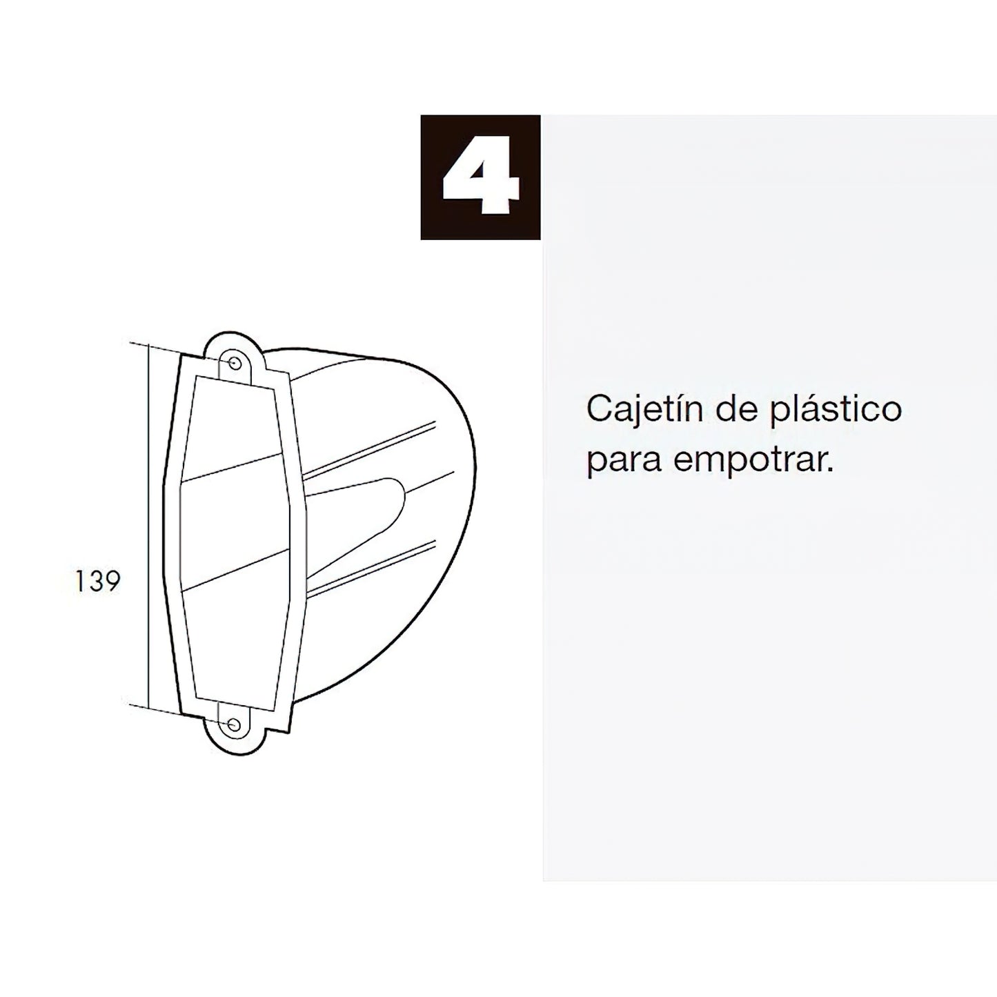 Caixa do obturador para pá de lixo pequena