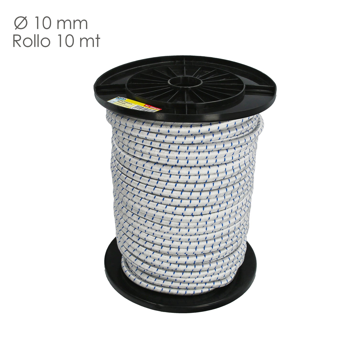 Cordão Elástico Forrado 10 mm. rolo de 100 metros