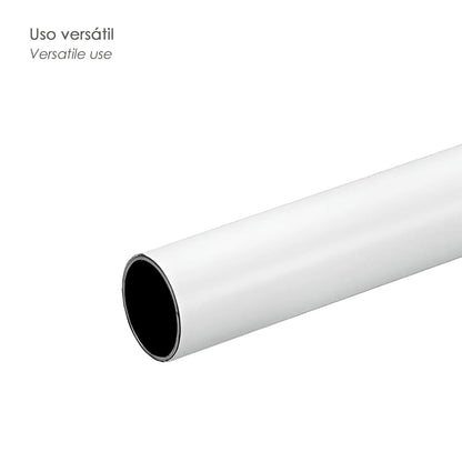 Barra Armario Latonado Blanco Redondo Ø 12mm. (Barra 3,0mt.)