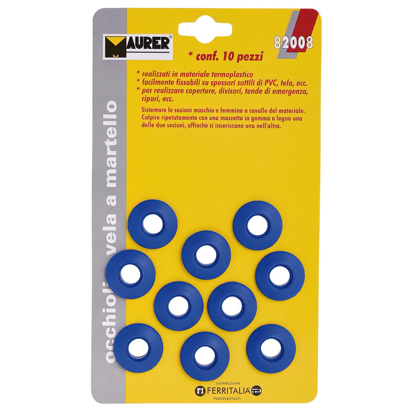 Juego Corchetes Plastico Maurer (10 Piezas)