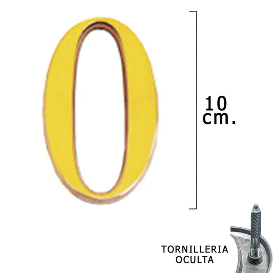 Latão número "0" 10 cm. com parafusos ocultos (bolha 1 peça)