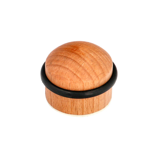 Tope Puerta Atornillable Adhesivo Madera Redondo Roble Claro