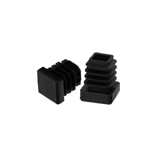 Contera Interior Plastico Cuadrada 20x20 mm. Color Negro. Bolsa 200 Unidades. Contera Mesa, Silla, Muebles, Estanteria