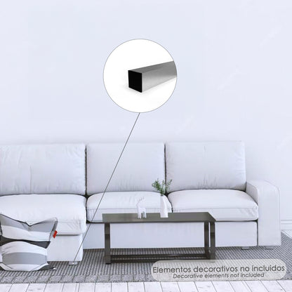 Contera Plástico Rectangular Interior. Color Negro 30x20 mm Bolsa 200 Unidades.