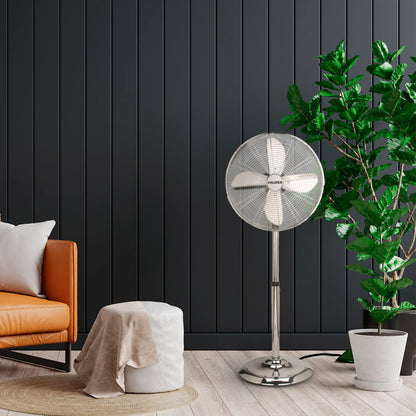 Ventilador de chão Maurer 125 cm. alto cromo