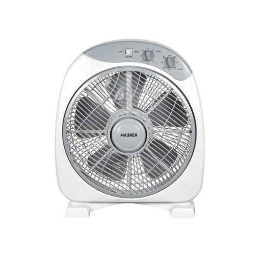 Ventilador Maurer Box Ø 30cm 40 Watt. 3 velocidades Lâminas grandes, 3 Com temporizador