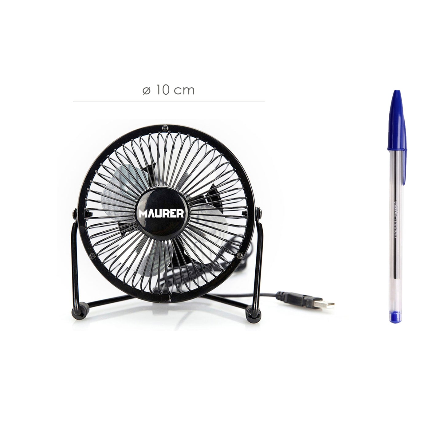 Ventilador de mesa Ø 10 cm. operação USB