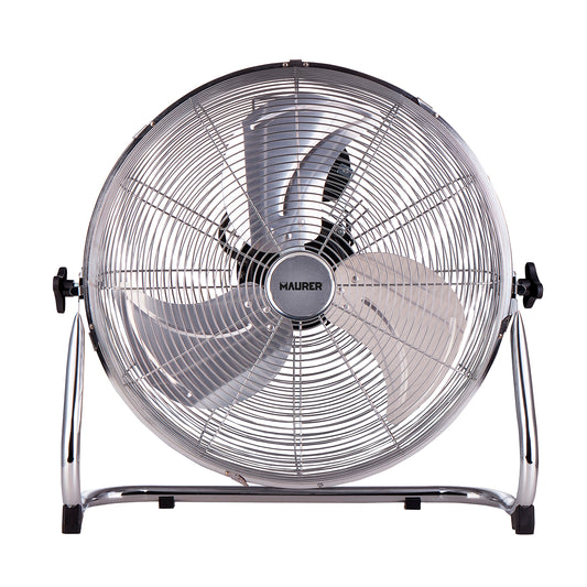 Ventilador de chão Maurer Ø 50 cm. Alta Velocidade 3 Velocidades, Inclinável, Motor de Alumínio e Cobre, 150 Watts