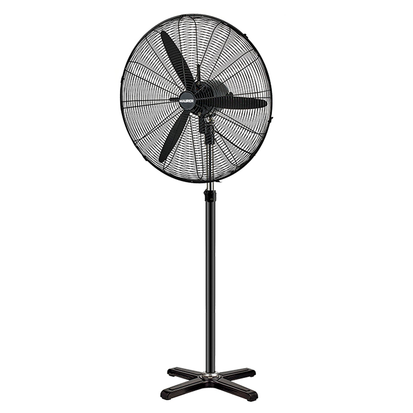 Ventilador Pie Ø 70 x195 cm. Negro 190 W. Oscilación Automatica, Altura Regulable, Cabezal Inclinable, Base Estable 60x60 cm.