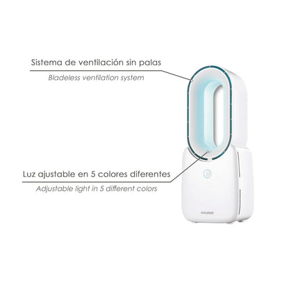 Ventilador Sobremesa Bateria Sin Palas
