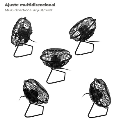 Ventilador Sobremesa 10 cm. 2,5 Watt USB.