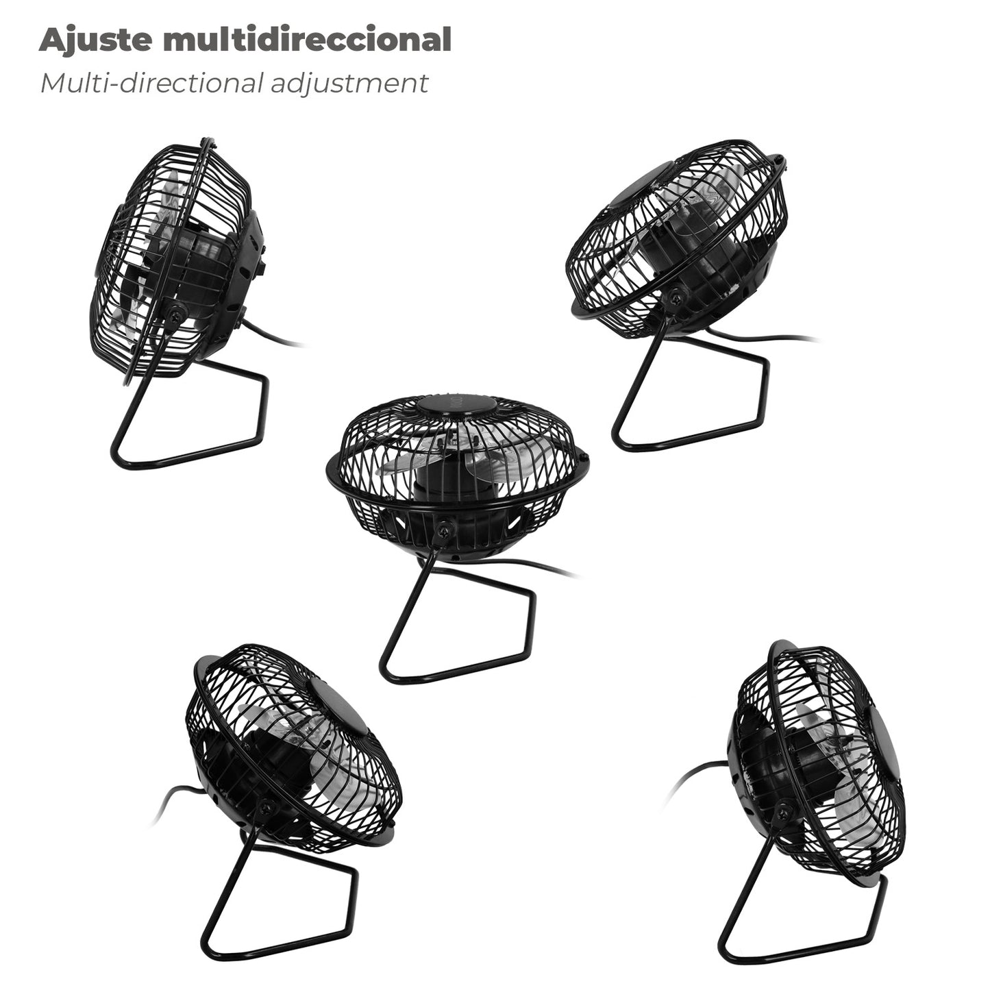 Ventilador Sobremesa 10 cm. 2,5 Watt USB.