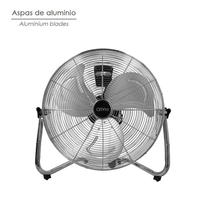 Ventilador Suelo Cromado 120 Watt Ø50 cm.