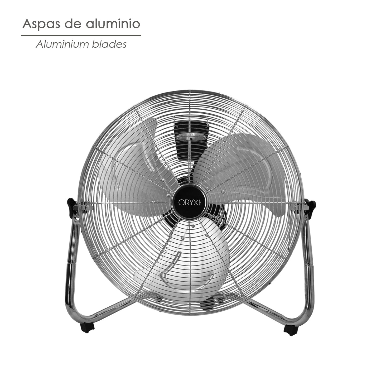 Ventilador Suelo Cromado 120 Watt Ø50 cm.