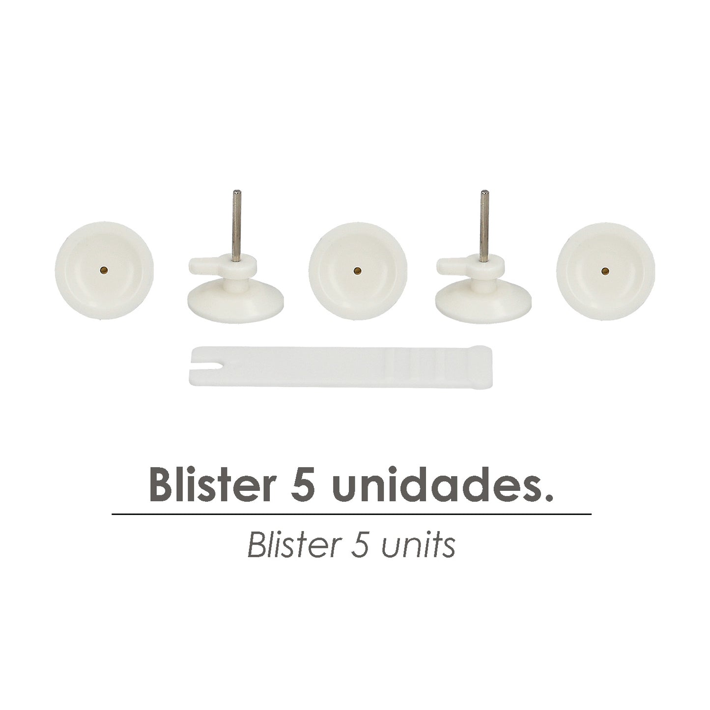 Cuelga Cuadros Redondo Grande (Blister 5 unidades) Clavar