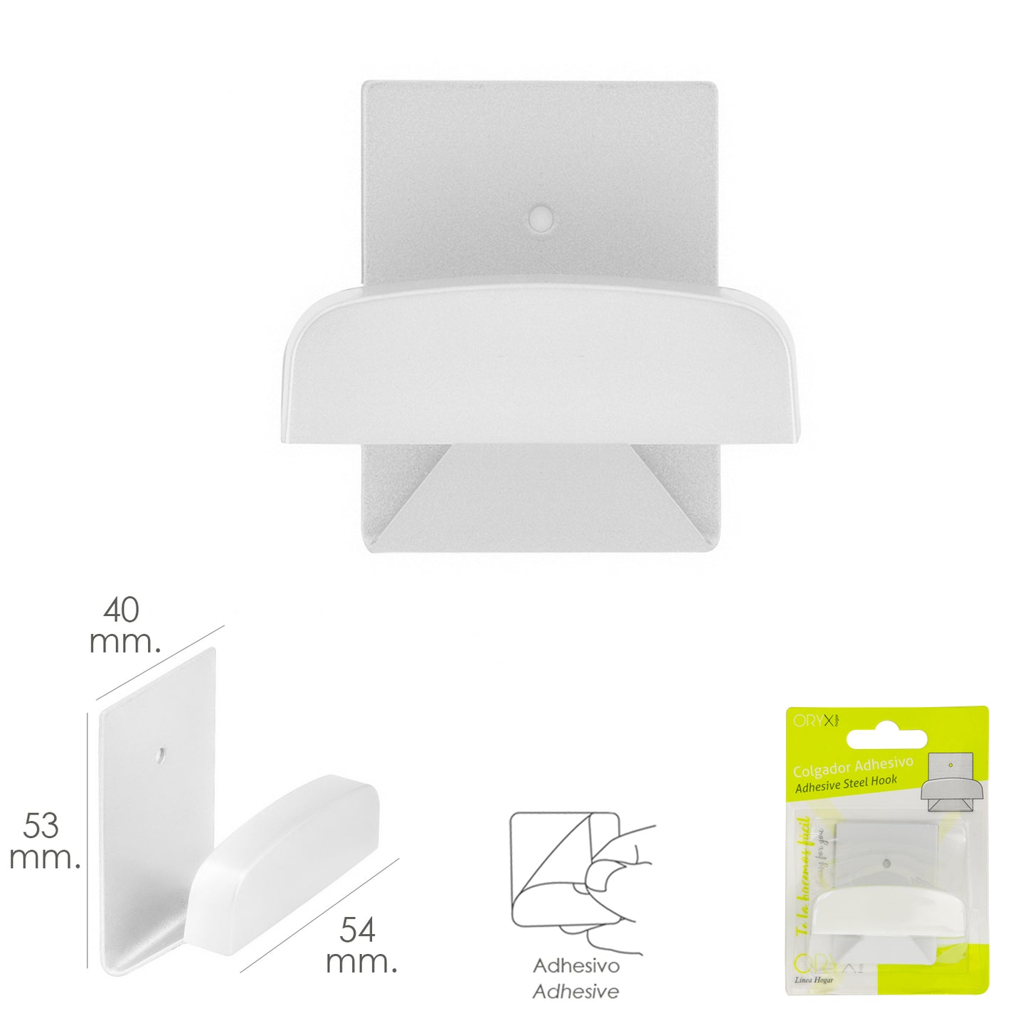 Cabide Adesivo Cabide Aço Inoxidável Cor Branco