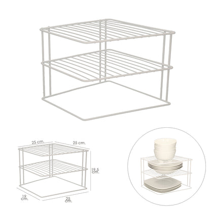 Estante Forma De Esquina Para Cocina, 90 Grados, 3 niveles