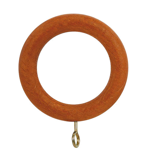 Anel de madeira lisa com Teca 40x60mm