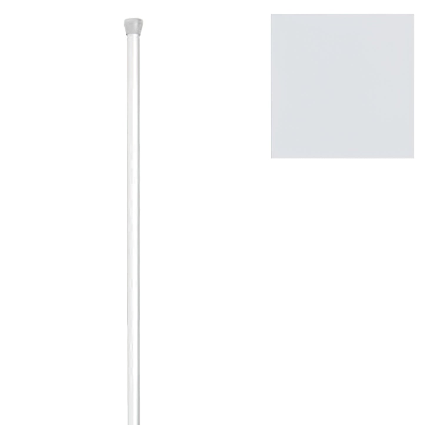 Barra Baño Recta Extensible 18 mm. (0,74-1,26) Blanco