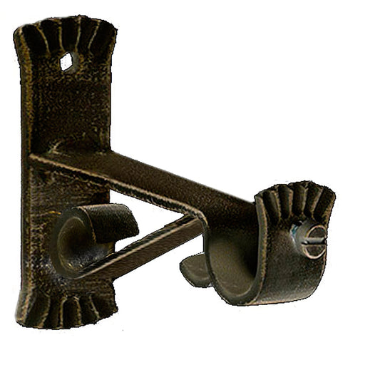 Suporte de forjamento Ø 20 mm. Conjunto de Caracol Preto/Dourado 2 Peças