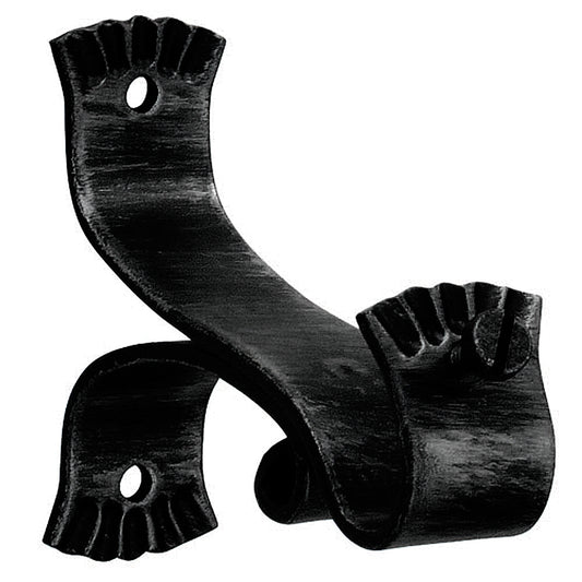 Suporte de forjamento Ø 20 mm. Jogo Onda Longo Preto 2 Peças