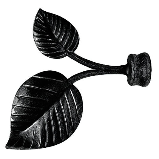 Folhas Terminais de Forjamento Ø 20 mm. Conjunto Preto 2 Peças