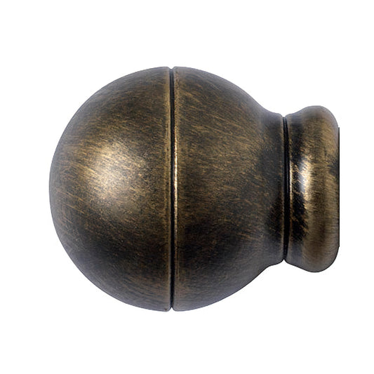 Esfera forjada Terminal listrado Ø 20 mm. Conjunto Preto / Dourado 2 Peças