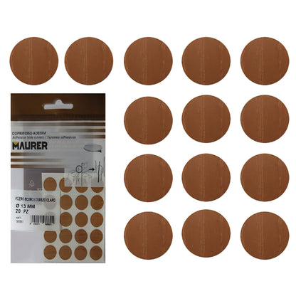 Tampas de parafuso adesivas Maple (Blister 20 unidades)