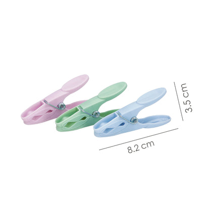 Pinzas Tender Ropa Plastico (Pak 24 Pz)