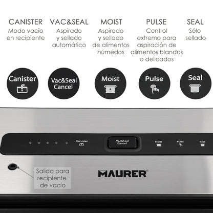 Maquina Envasar Al Vacio Maurer 130W.