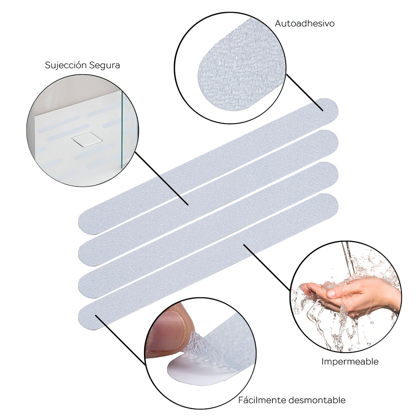 Tiras Antideslizante Adhesivas Para Baños / Duchas