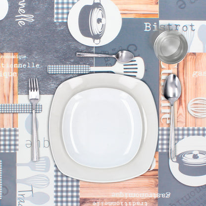 Cuisin Toalha Oleada Retangular Impermeável PVC Resistente a Manchas 140 x 250 cm. Uso interno e externo recortado